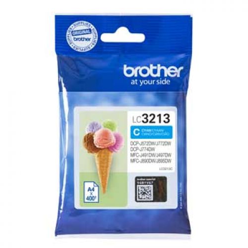 BROTHER Cartucho de tinta cian larga duracion BROTHER LC3213C , Brother , BROLC3213C , 4977766762267